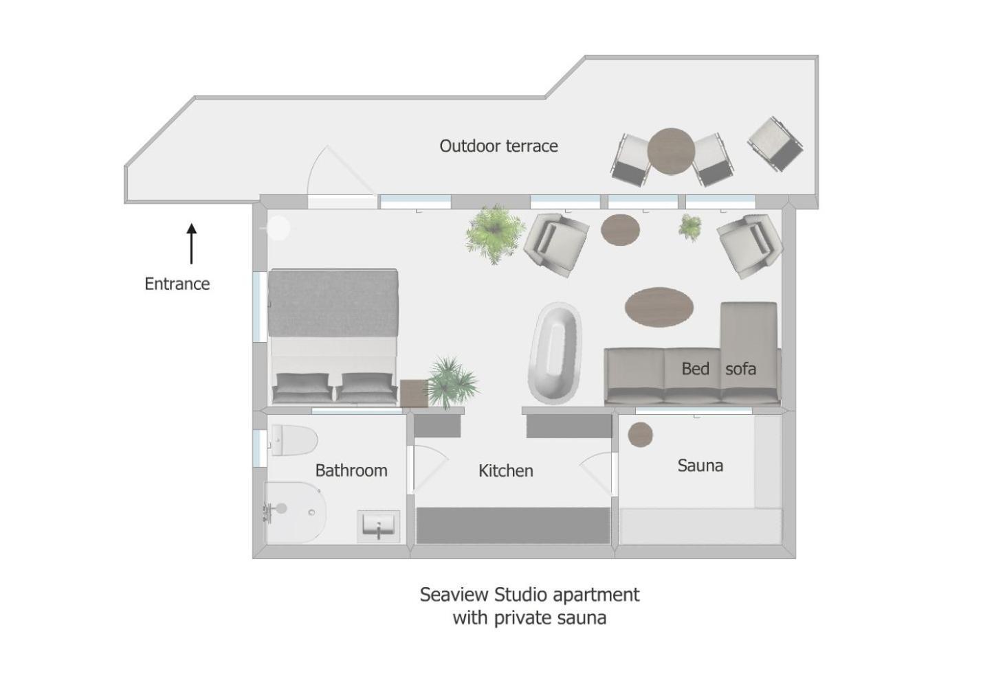 Lovely Studio Apartment Seaview & Private Sauna Lerum Ngoại thất bức ảnh